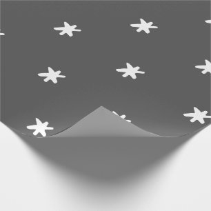 Donkergrijs en wit patroon cadeaupapier