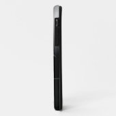 Donkergrijs geborsteld aluminium bliksemmonogram Case-Mate iPhone case (Achterkant/links)