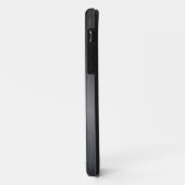 Donkergrijs geborsteld aluminium Metal Look-Monogr Case-Mate iPhone Case (Achterkant/links)