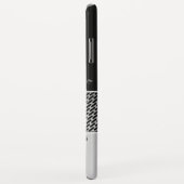 Donkergrijs geometrisch metallisch ontwerp Case-Mate iPhone case (Achterkant/rechts)