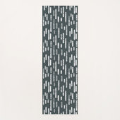 Donkergrijs Groen Roundlines Patroon Yogamat (Voorkant)