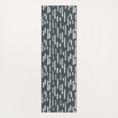 Donkergrijs Groen Roundlines Patroon Yogamat (Achterkant)
