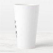 Donkergrijs Houd Kalm en Jouw tekst Latte Mok (Voorkant)