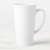 Donkergrijs Houd Kalm en Jouw tekst Latte Mok (Rechts)