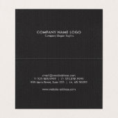 Donkergrijs  kunstleer visitekaartjes (Binnenkant ongevouwen)