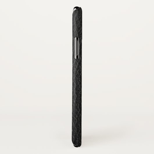 Donkergrijs leder-monogram van kunststofleer Case-Mate iPhone case (Achterkant / rechts)