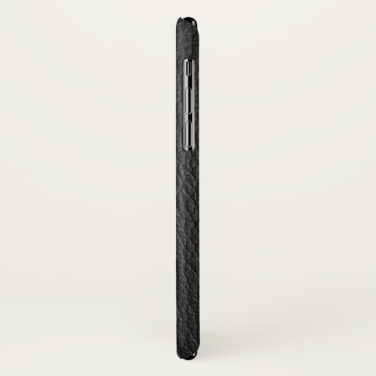 Donkergrijs leder-monogram van kunststofleer Case-Mate iPhone case (Achterkant/links)
