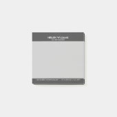 Donkergrijs  leder van de Faux Post-it® Notes (Voorkant)