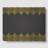 Donkergrijs lederen gouden Lijst Gastenboek (Achterkant)