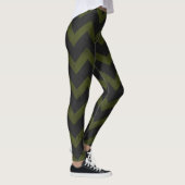 Donkergrijs legergroen  chevron leggings (Rechts)