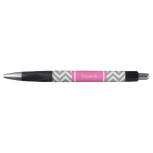 Donkergrijs Lg Chevron Felroze #2 Naam Initiaalmon Pen