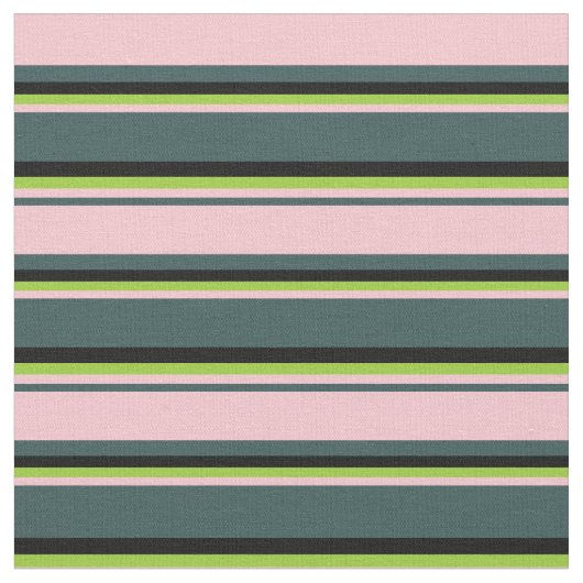 Donkergrijs, roze, groen en zwart gekleurd stof (Close Up)