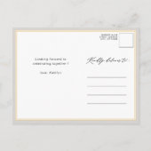 Donkergrijs Vrijgezellenfeest minimalistisch legan Uitnodiging Briefkaart (Achterkant)