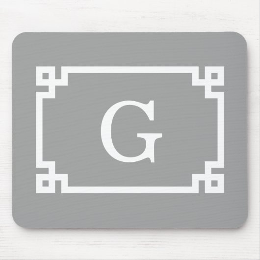 Donkergrijs Wholesalg Lijst 2 Initiaal monogram Muismat (Voorkant)