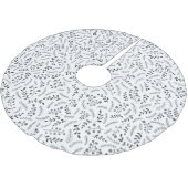 donkergrijs wit bladpatroon kerstboom rok (Gekanteld)