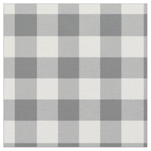 Donkergrijs & wit geruit gingham stof