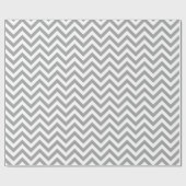 Donkergrijs wit groot Chevron ZigZag patroon Cadeaupapier (Vlak)
