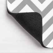 Donkergrijs wit groot Chevron ZigZag patroon Muismat (Hoek)