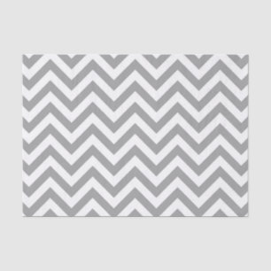 Donkergrijs wit groot Chevron ZigZag patroon Tissuepapier