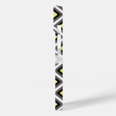 Donkergrijs, zwart, geel Ikat Diamonds, afkomstig  Case-Mate iPhone Case (Achterkant / Links)