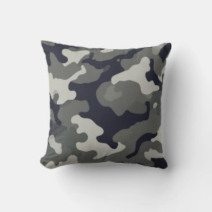Donkergrijze Camouflage – Moderne Tactische & Sted Kussen