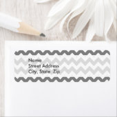 Donkergrijze Chevron; zigzag Etiket (Insitu)