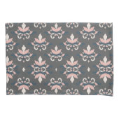 Donkergrijze Floral Elegance Kussensloop (Voorkant)