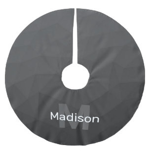 Donkergrijze gradiënt geometrisch netwerk Monogram Kerstboom Rok