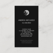 Donkergrijze monogram Visitekaartje (Achterkant)