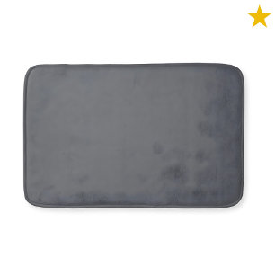 Donkergrijze monogram waterverf geometrisch patroo badmat