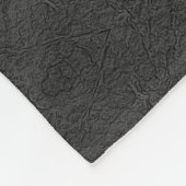 Donkergrijze & rode  lederen achtergrond fleece deken (Hoek)