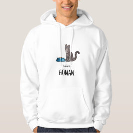 Donkergrijze Tabbykat T-shirt met capuchon