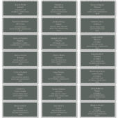 Donkergroen | Adresetiketten voor bruiloft Sticker (Voorkant)