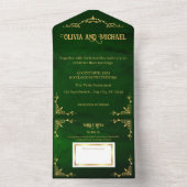 donkergroen all in one uitnodiging (Binnen)