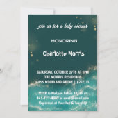 donkergroen Baby shower Kaart (Voorkant)