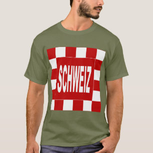 Donkergroen Basisch T-shirt Kaki SCHWEIZ