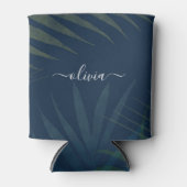 Donkergroen bladpatroon blikjeskoeler (Voorkant)