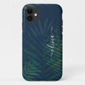 Donkergroen bladpatroon Case-Mate iPhone case (Achterkant)