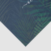 Donkergroen bladpatroon tissuepapier (Detail)