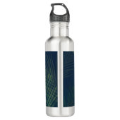 Donkergroen bladpatroon waterfles (Achterkant)