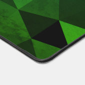 Donkergroen blauwgroen zwart geometrisch maaspatro bureaumat (Hoek)