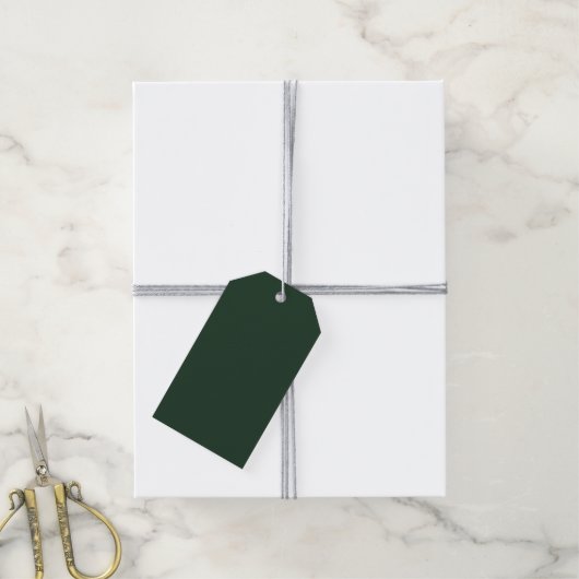 Donkergroen Cadeaulabel (Met Touw)