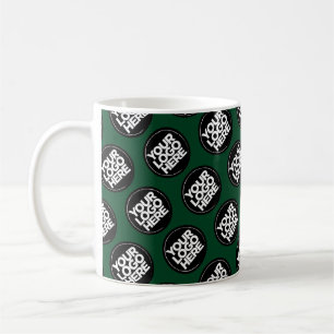 Donkergroen Custom logo bedrijfspatroon medewerker Koffiemok