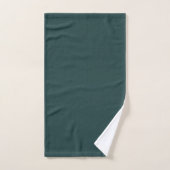 Donkergroen effen bad handdoek (Handdoek)
