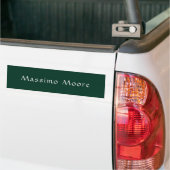 Donkergroen Elegant Informeel Eigen Naam Handgesch Bumpersticker (Op Truck)