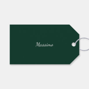 Donkergroen Elegant Informeel Eigen Naam Handgesch Cadeaulabel
