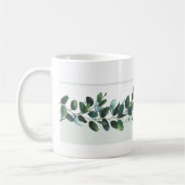 Donkergroen en blauw Eucalyptus blaast de Mok van (Links)