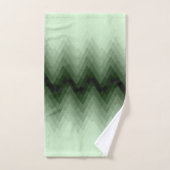 Donkergroen en nertzigzag. bad handdoek (Handdoek)