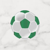 Donkergroen en wit Voetbal Confetti (Kleine voorkant)