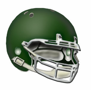 Donkergroen Football Helmet Ornament Fotobeeldje Ornament